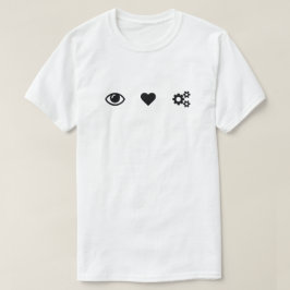 Ögahjärta utrustar tee shirt
