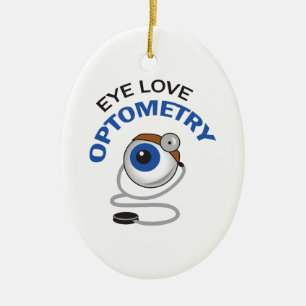 ÖGAKÄRLEKOPTOMETRY JULGRANSPRYDNAD KERAMIK