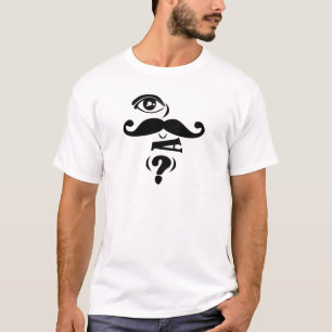 Ögamustasch U en ifrågasätta T Shirt