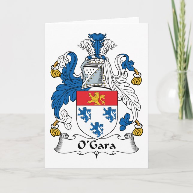 O'Gara Family Crest Kort (Framsida)
