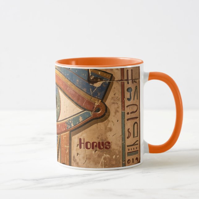 Ögat av Horus med hieroglyfer Anpassad andlighet  Mugg (Höger)