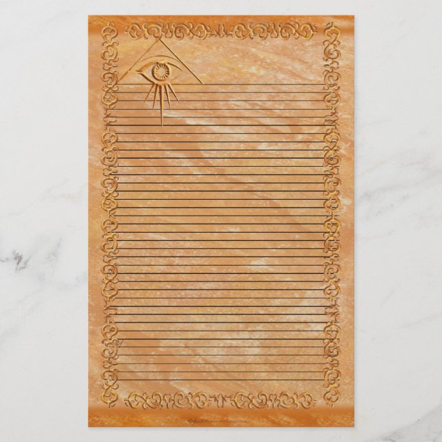 Ögat av Providence fodrade den stationära stenen Brevpapper (Framsida)