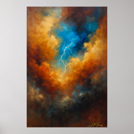 Ögat av stormen Abstrakt Poster