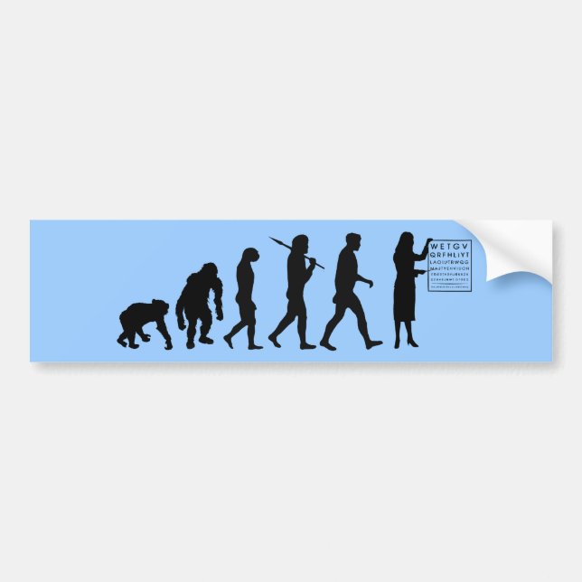 Ögat för evolution för den Optemetrist kartlägger Bildekal (Framsidan)