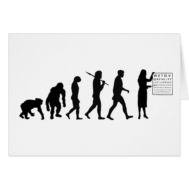Ögat för evolution för den Optemetrist kartlägger Hälsningskort (Framsidan Horizontal)