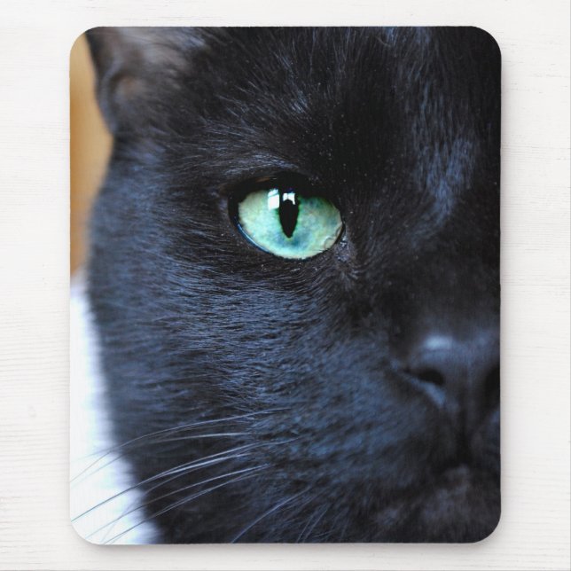 Ögat ser dig svärta katten Mousepad Musmatta (Framsidan)