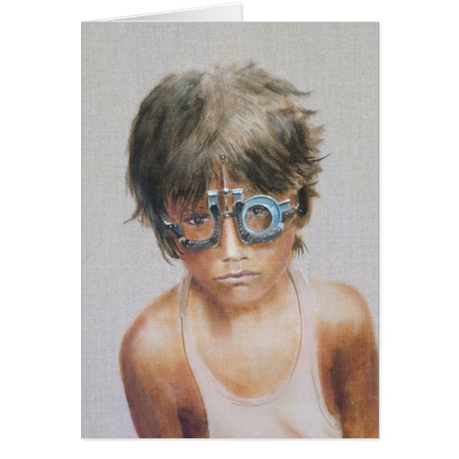 Ögat testar på Vivekananda Hälsningskort (Framsidan)