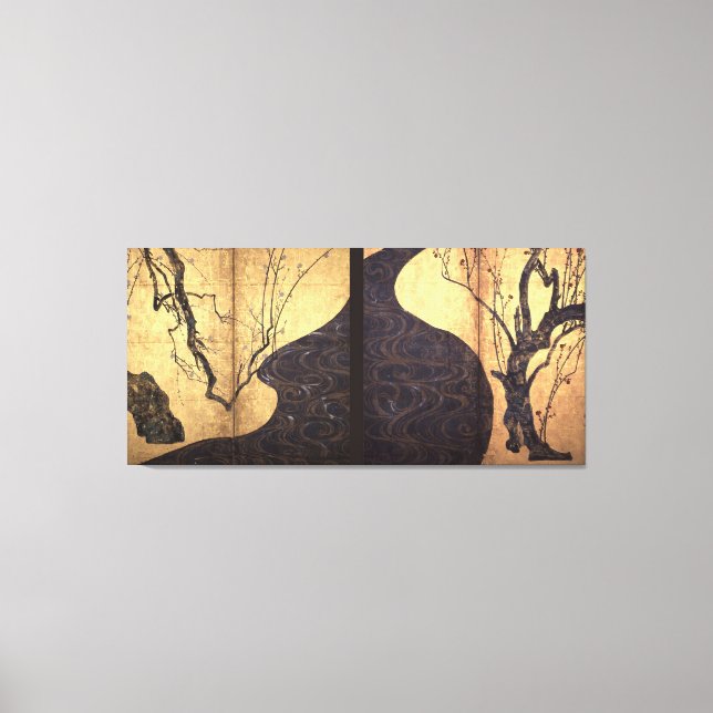 Ogata Korin / Red and White Plum Bossoms /18th C / Canvastryck (Framsida)