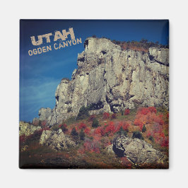 Ogden Canyon, Norther Utah Sten Cliffs Magnet
