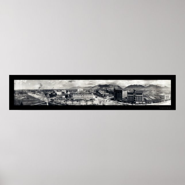 Ogden Skyline Utah Photo 1914 Poster (Framsidan)
