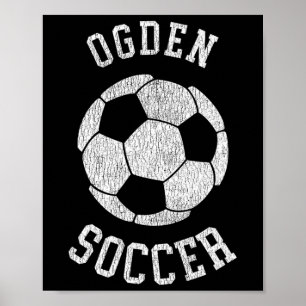 Ogden Soccer Retro Distressed 90-talet Vintage Poster