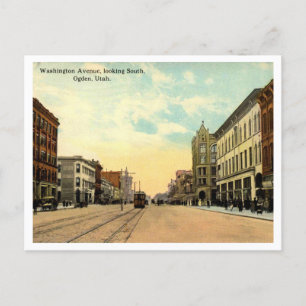Ogden UT Washington St View 1916 Vintage Vykort