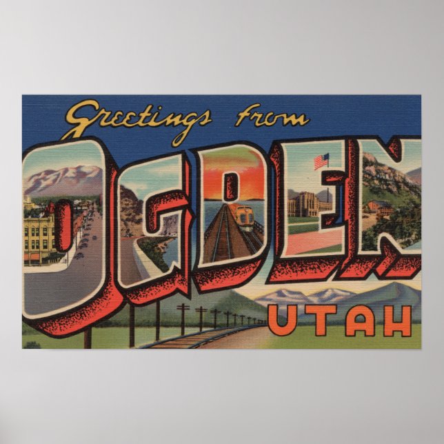 Ogden, Utah (Järnväg) - Stora Brev Scenes Poster (Framsidan)