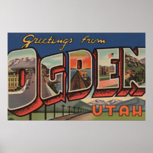 Ogden Utah (järnväg) - stora brevplatser Poster