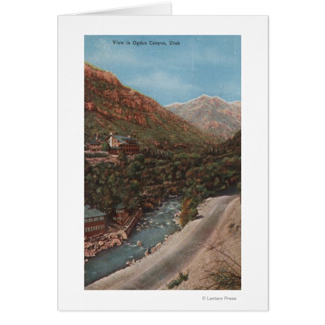 Ogden, Utah - Ogden Canyon View & River Hälsningskort (Framsidan)