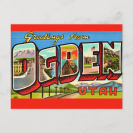 Ogden Utah Retro Postkort Vykort