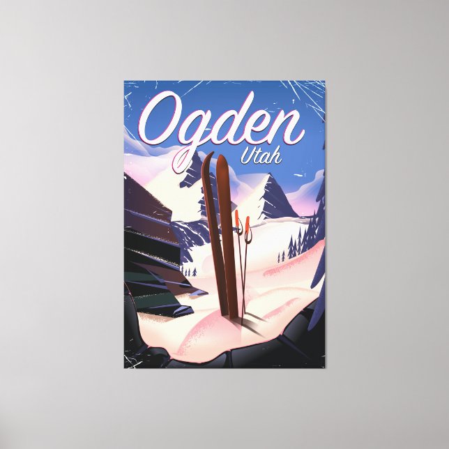 Ogden, Utah skidposter Canvastryck (Framsida)
