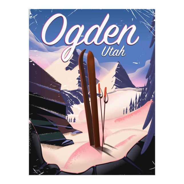 Ogden, Utah skidposter Fototryck (Framsidan)