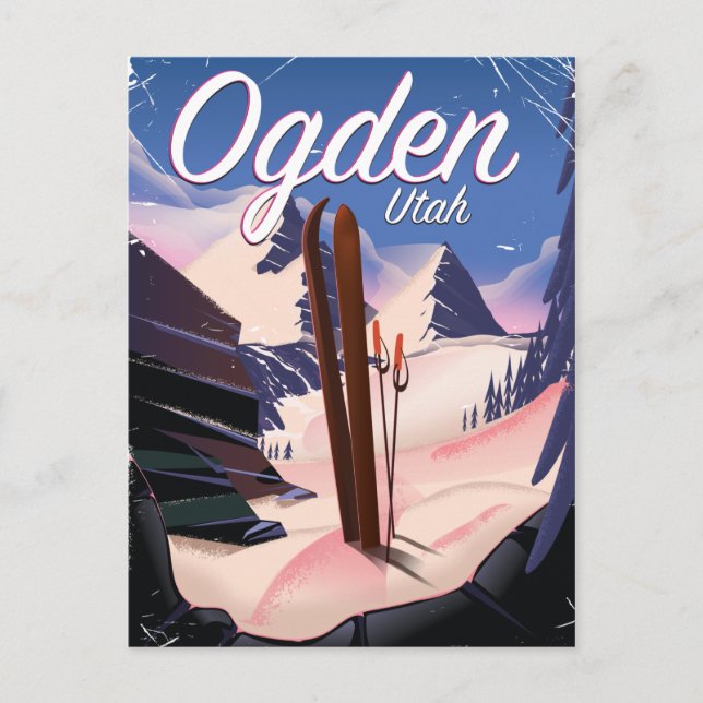 ogden, Utah skidposter Vykort (Framsida)