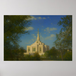 Ogden Utah Tempel Målning™ LDS Väggkonst Poster