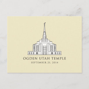 Ogden Utah Temple. Sept 21, 2014. postkort Vykort