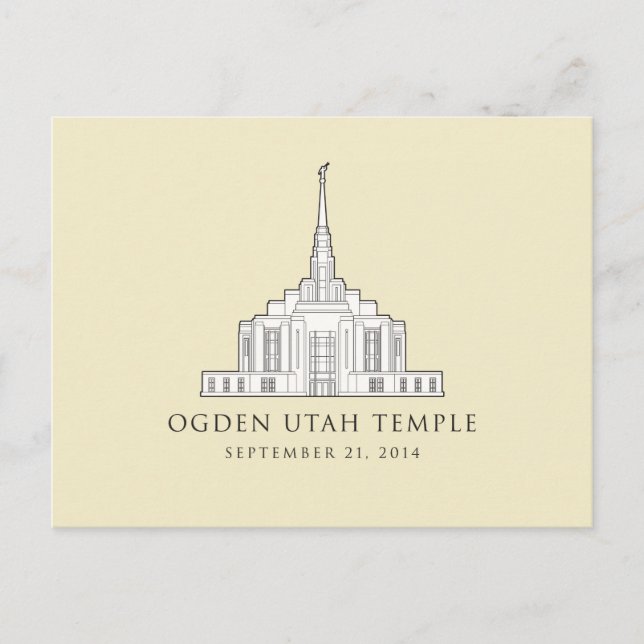 Ogden Utah Temple. Sept 21, 2014. postkort Vykort (Framsida)
