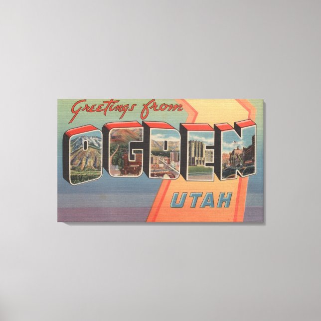 Ogden, UtahLarge Brev ScenesOgden, UT Canvastryck (Framsida)