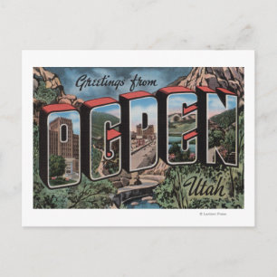 Ogden, UtahStora BokstavscenerOgden, UT Vykort