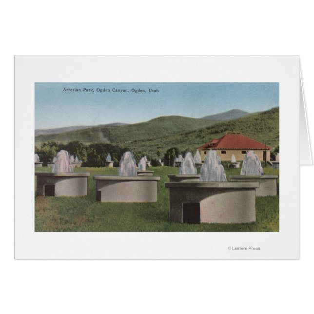 Ogden, UtahView of Artesian ParkOgden, Utah Hälsningskort (Framsidan Horizontal)