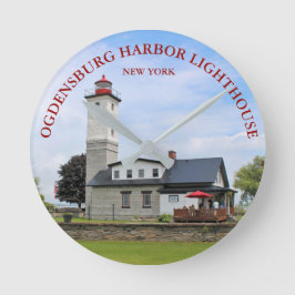 Ogdensburg Harbour Lighthouse, New York Clock Rund Klocka