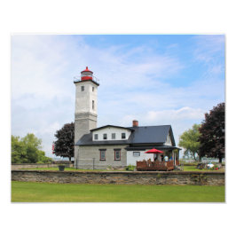 Ogdensburg Harbour Lighthouse, New York Photo Prin Fototryck