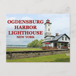 Ogdensburg Harbour Lighthouse, New York Postcard Vykort
