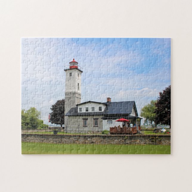 Ogdensburg Harbour Lighthouse, New York Puzzle Pussel (Horisontell)