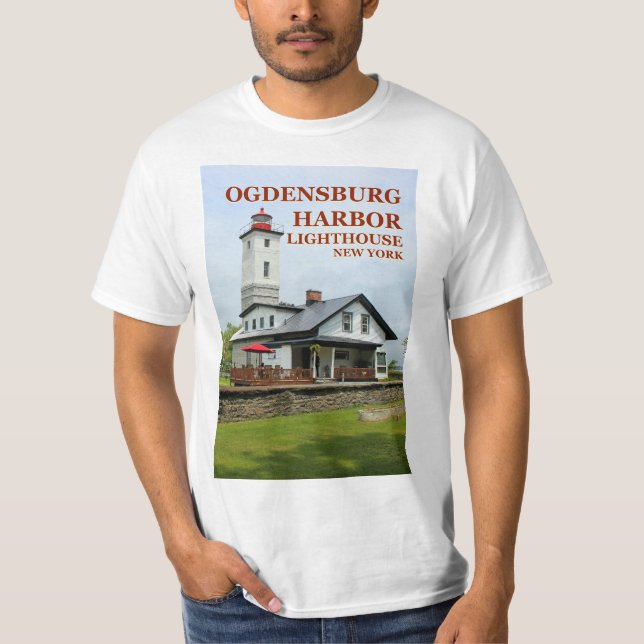 Ogdensburg Harbour Lighthouse, New York T-Shirt (Framsida)