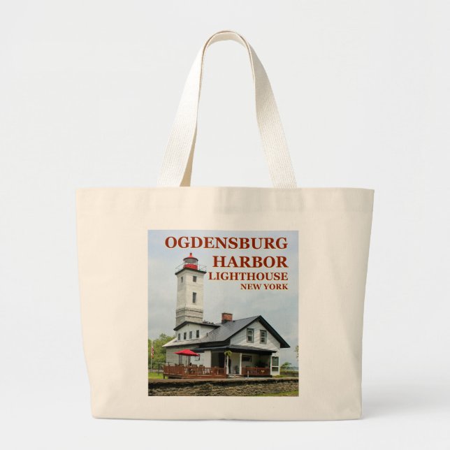 Ogdensburg Harbour Lighthouse, New York Tote Bag Jumbo Tygkasse (Framsidan)