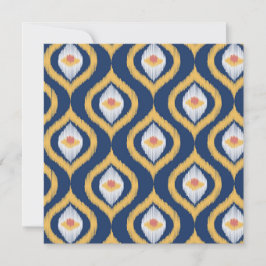 Ogee Blue Flate Card i Ikat-serien