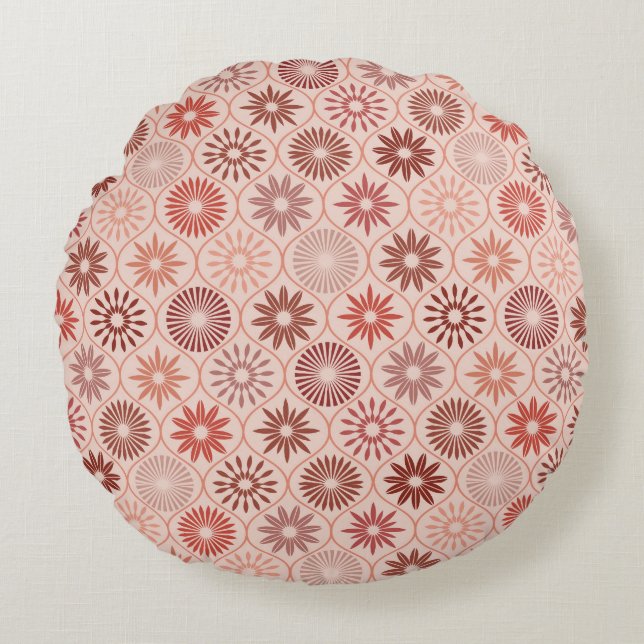 Ogee Boho-blommor Rund Kudde (Framsidan)