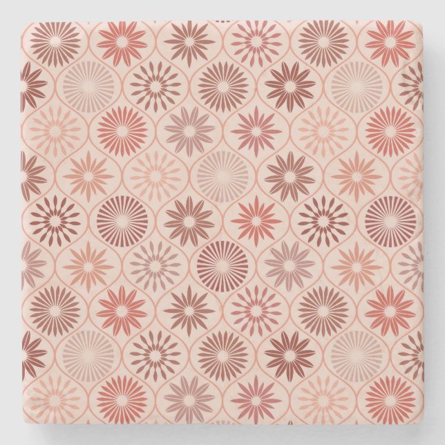 Ogee Boho-blommor Stenunderlägg (Framsidan)