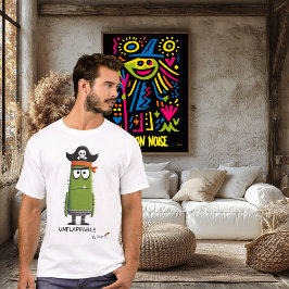 Ogenomskärlig Grön Pirat | Rolig Unisex Stil T Shirt