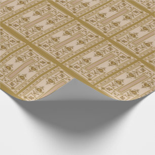 ogenomskinlig baroque-utskrift från guld presentpapper