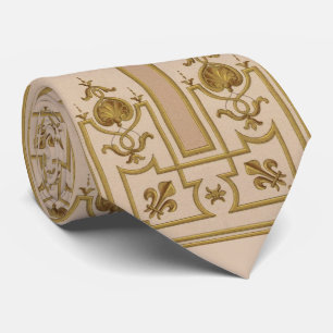 ogenomskinlig baroque-utskrift från guld slips