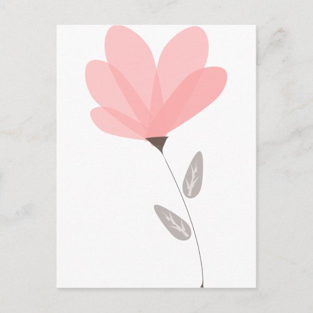 ogenomskinlig blomma vykort (Framsida)