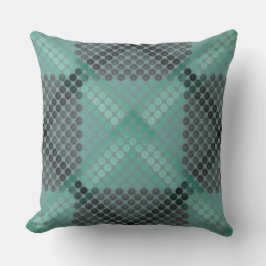 Ogenomskinlig cirkel och grönt eller bollar, som b kudde