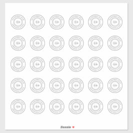 Ogenomskinliga, tydliga Returetiketter i Monogram Klistermärken