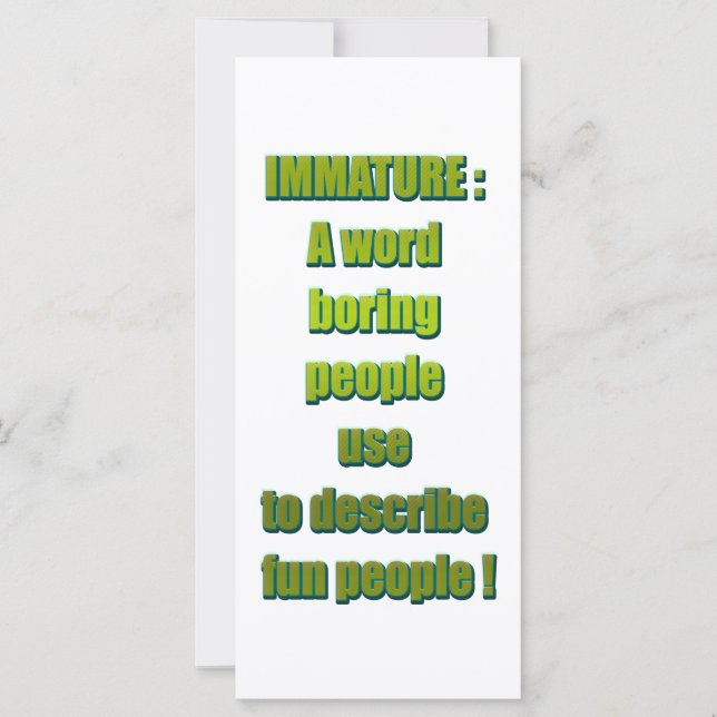 Ogenomtänkt, rolig text (Framsida)