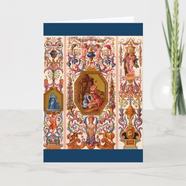 Ogenomträngande Baroque-utskrift från 1700-talet Kort (Framsida)