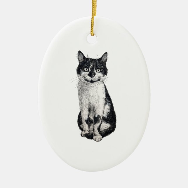 Ogie the cat julgransprydnad keramik (Framsidan)