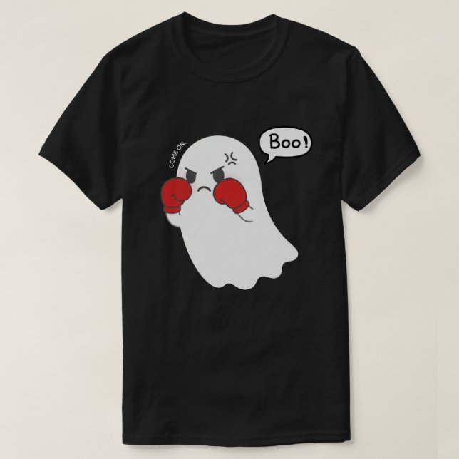 Ogillande Boo! Boxing - Funny Halloween T Shirt (Design framsida)