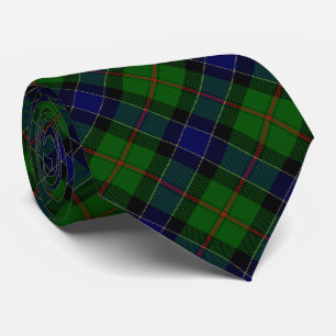 Ogilvie tartan blue grönt plaid slips