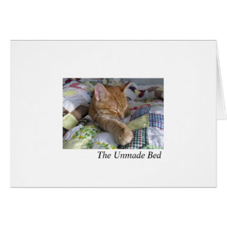 Ogjort bed hälsningskort